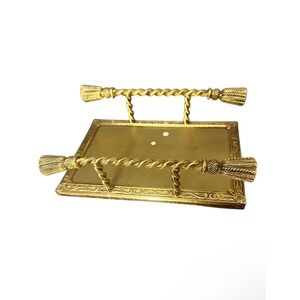 Vintage Gold Vanity Tray Rope Tassel Hollywood Regency Italian Style
